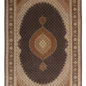 Persisk teppe - Tabriz - 299 x 204 cm - mørk beige