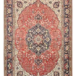Persisk teppe - Tabriz - 300 x 200 cm - lys rød