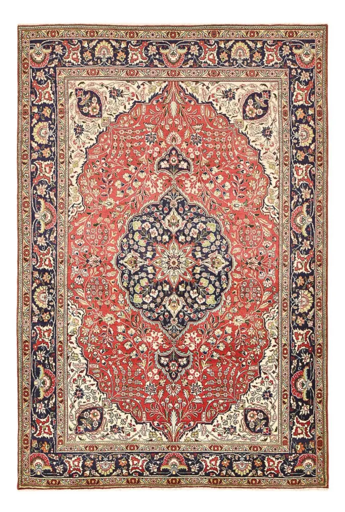 Persisk teppe - Tabriz - 300 x 200 cm - lys rød