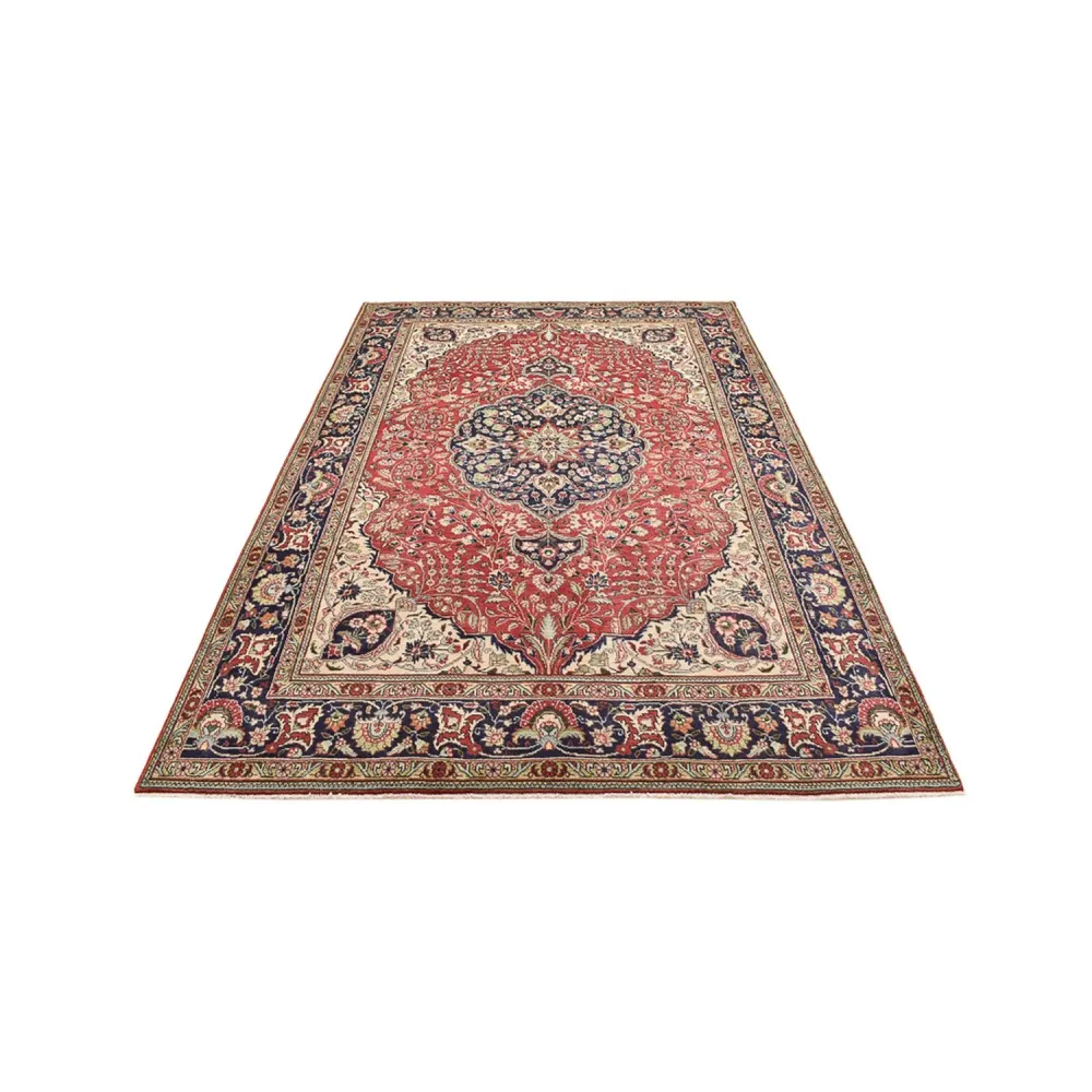 Persisk teppe - Tabriz - 300 x 200 cm - lys rød