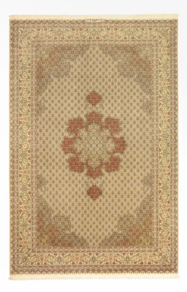 Persisk teppe - Tabriz - 300 x 201 cm - lys beige