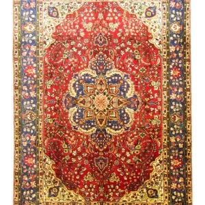 Persisk teppe - Tabriz - 302 x 212 cm - rød