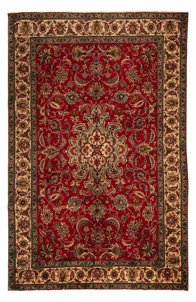 Persisk teppe - Tabriz - 305 x 200 cm - mørk rød