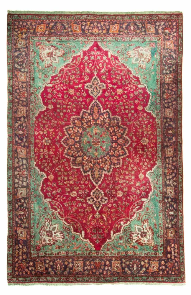 Persisk teppe - Tabriz - 308 x 226 cm - mørk rød