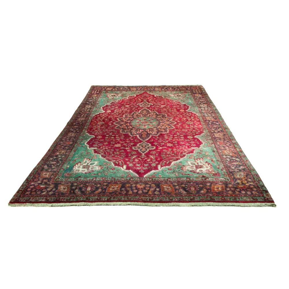 Persisk teppe - Tabriz - 308 x 226 cm - mørk rød