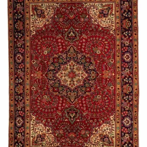 Persisk teppe - Tabriz - 314 x 203 cm - mørk rød