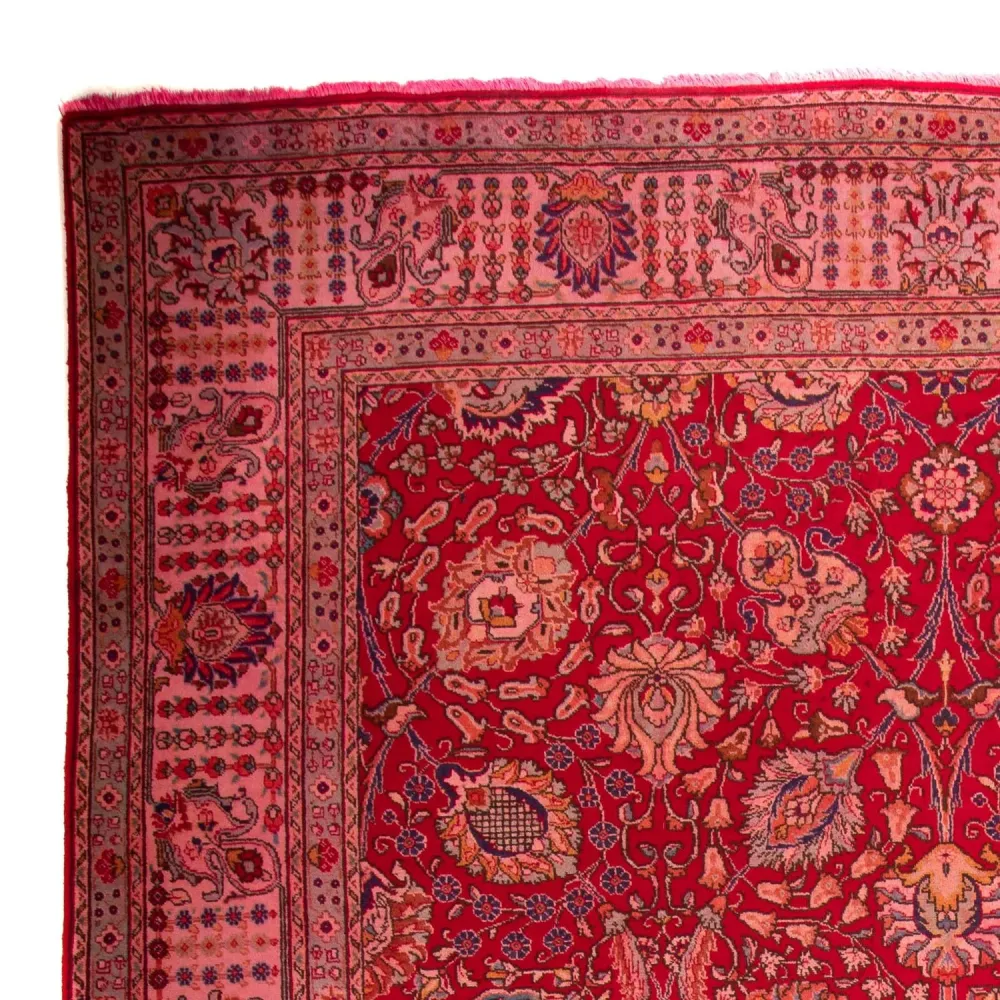 Persisk teppe - Tabriz - 380 x 300 cm - mørk rød