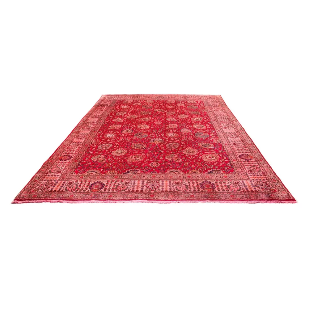Persisk teppe - Tabriz - 380 x 300 cm - mørk rød