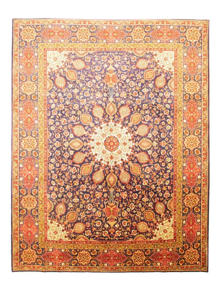 Persisk teppe - Tabriz - 392 x 305 cm - blå