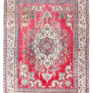 Persisk teppe - Tabriz - 393 x 285 cm - rød