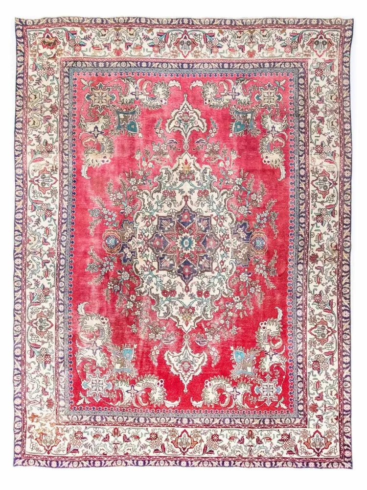 Persisk teppe - Tabriz - 393 x 285 cm - rød