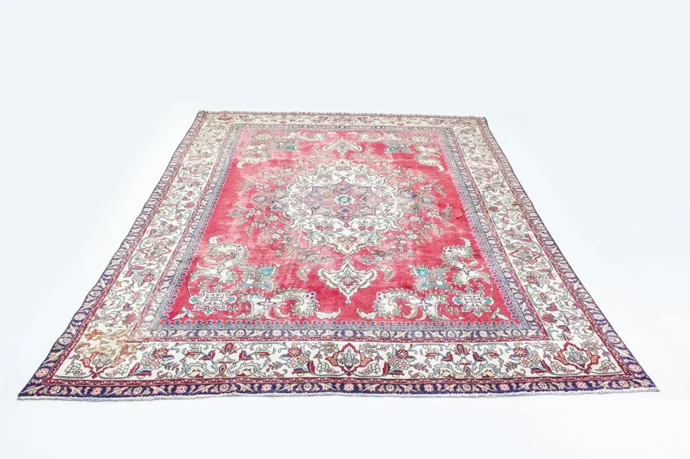 Persisk teppe - Tabriz - 393 x 285 cm - rød
