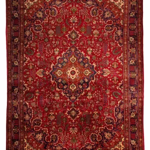Persisk teppe - Tabriz - 400 x 288 cm - lys rød