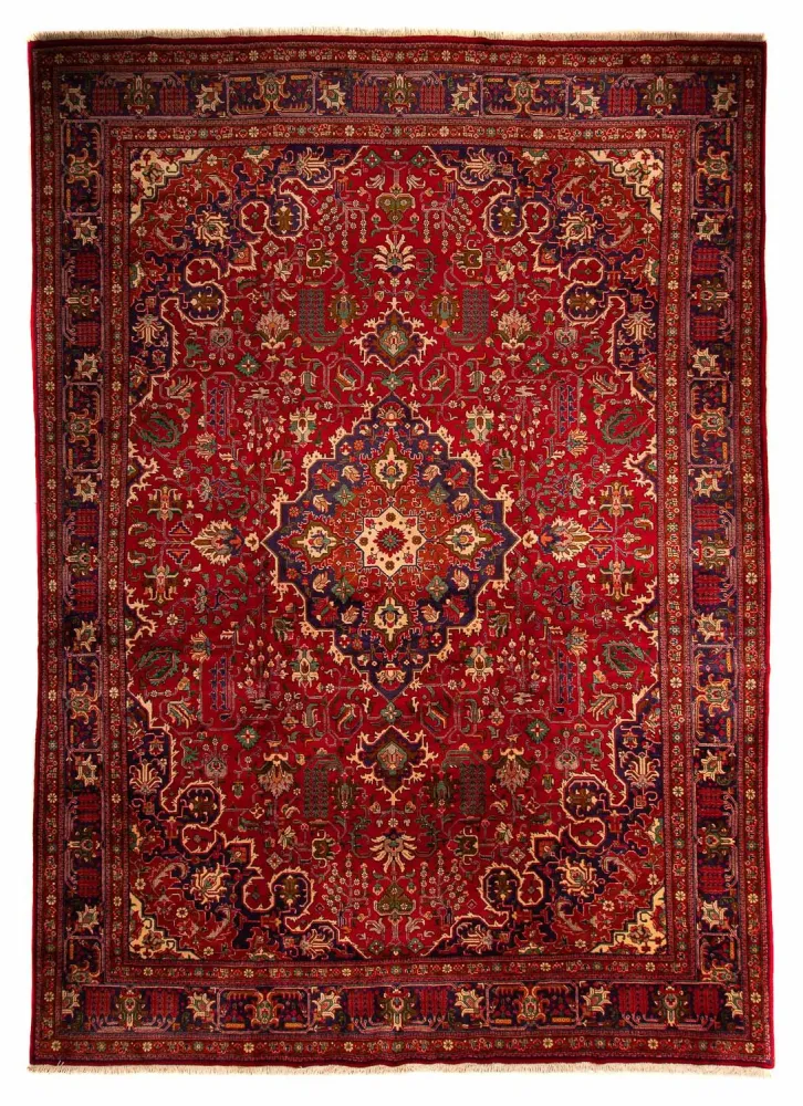 Persisk teppe - Tabriz - 400 x 288 cm - lys rød