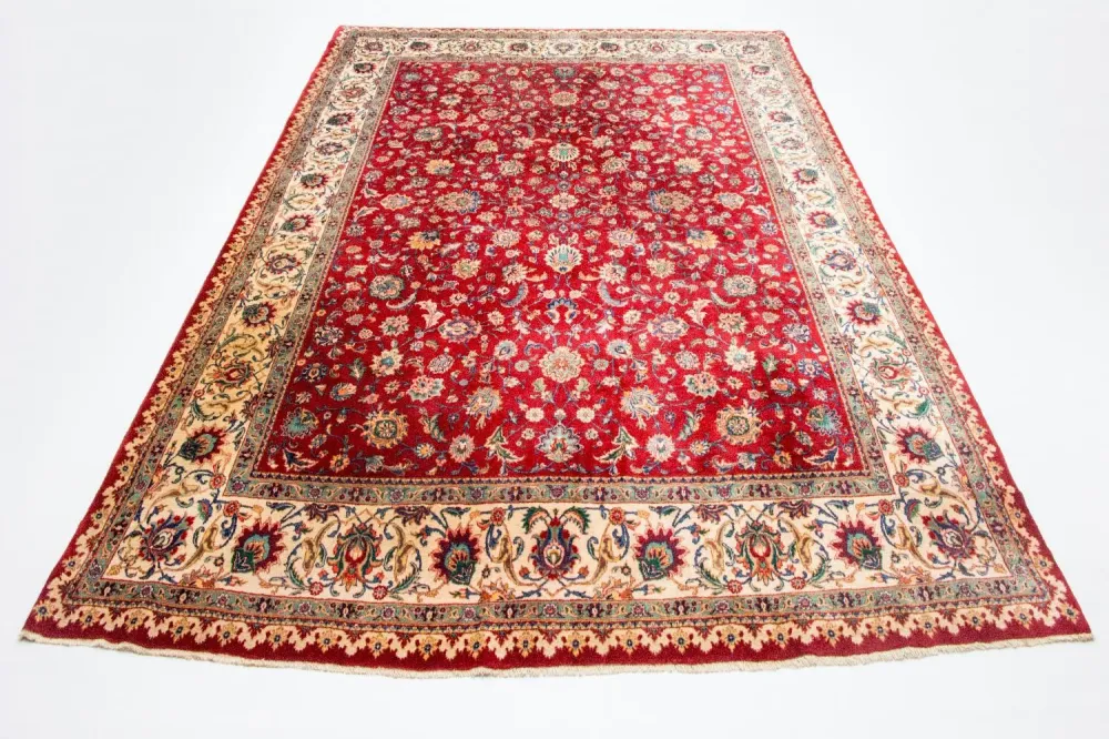 Persisk teppe - Tabriz - 410 x 212 cm - rød