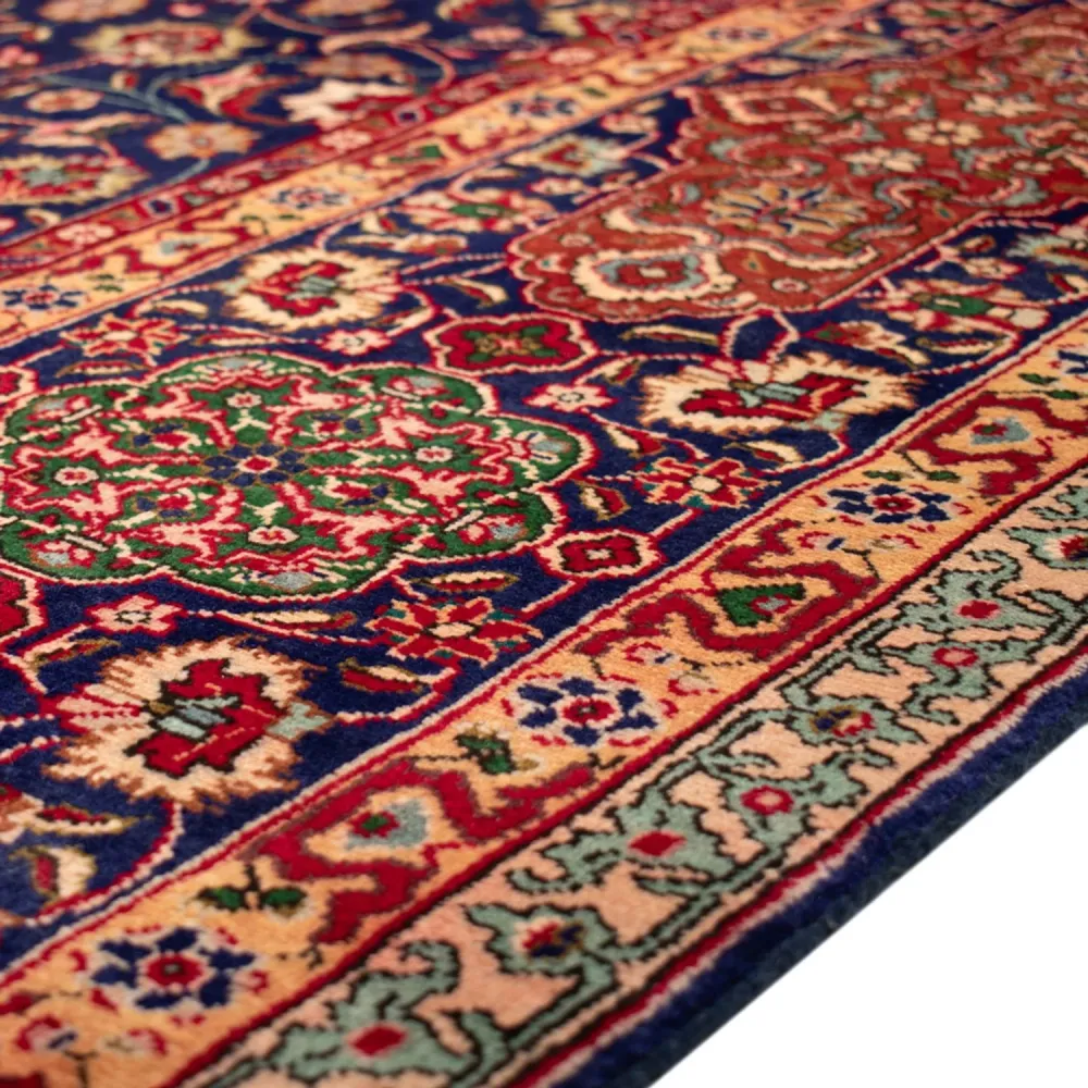 Persisk teppe - Tabriz - 440 x 354 cm - mørkeblå