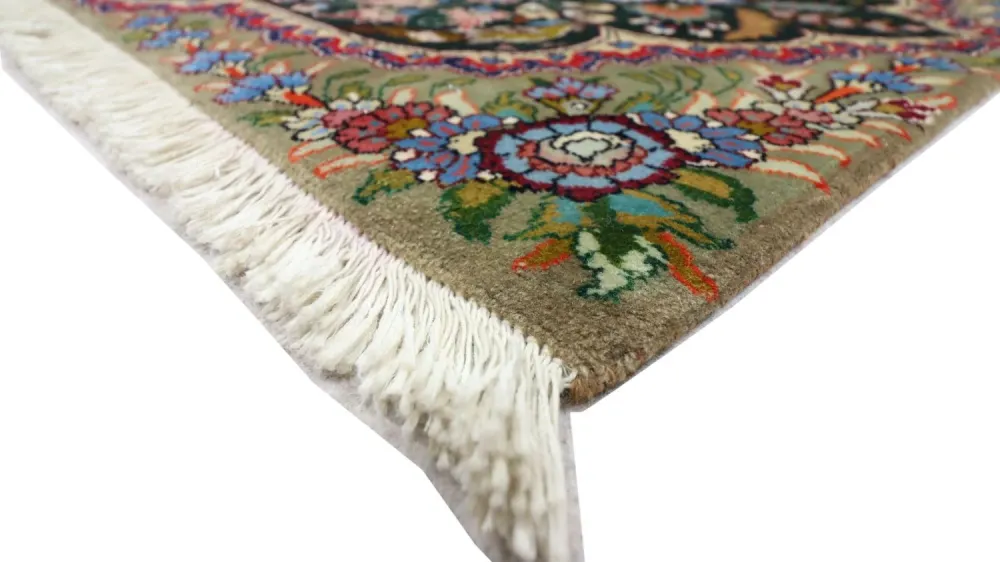 Persisk teppe - Tabriz - 92 x 68 cm - mørkeblå