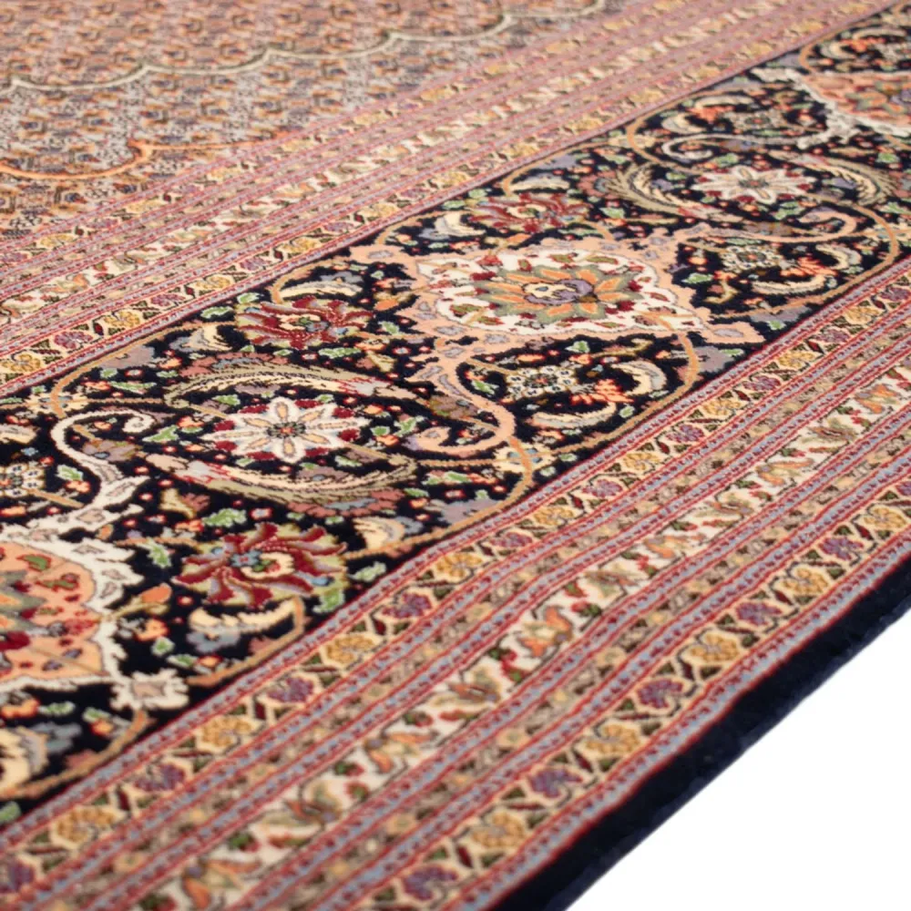 Persisk teppe - Tabriz - Premium - 490 x 360 cm - mørkeblå