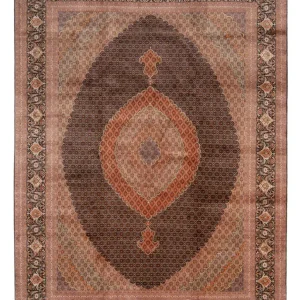 Persisk teppe - Tabriz - Premium - 490 x 360 cm - mørkeblå