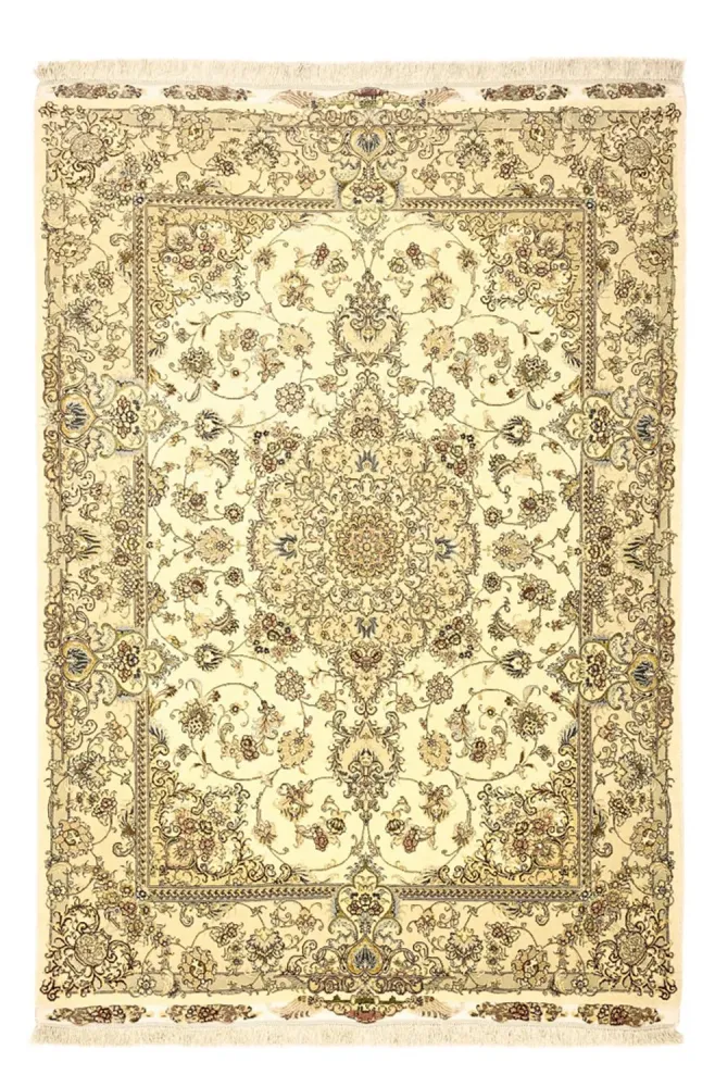 Persisk teppe - Tabriz - Premium - Halskjede av silke - 206 x 145 cm - beige