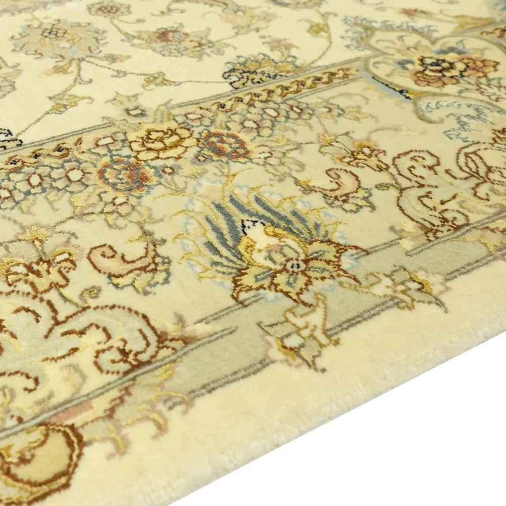 Persisk teppe - Tabriz - Premium - Halskjede av silke - 206 x 145 cm - beige