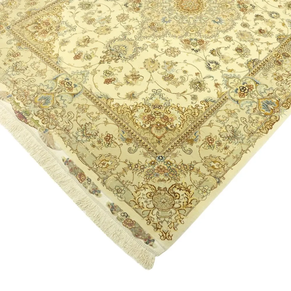 Persisk teppe - Tabriz - Premium - Halskjede av silke - 206 x 145 cm - beige