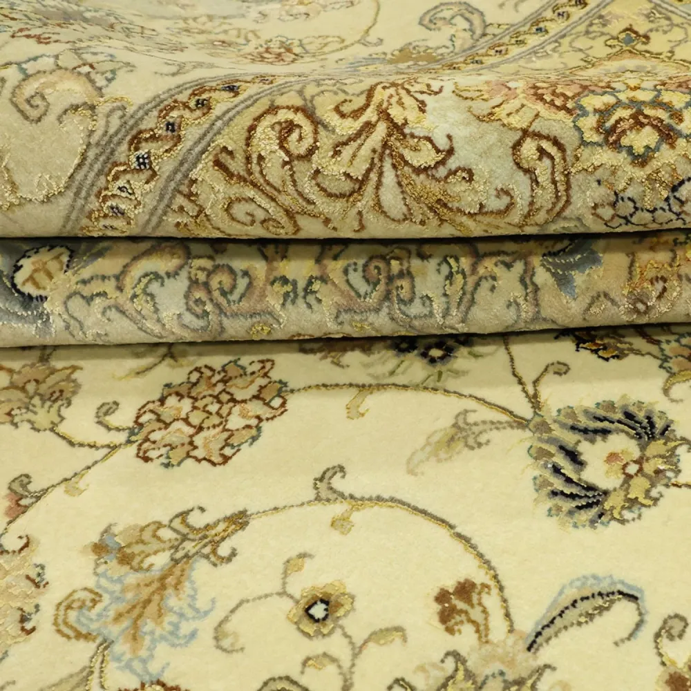 Persisk teppe - Tabriz - Premium - Halskjede av silke - 206 x 145 cm - beige