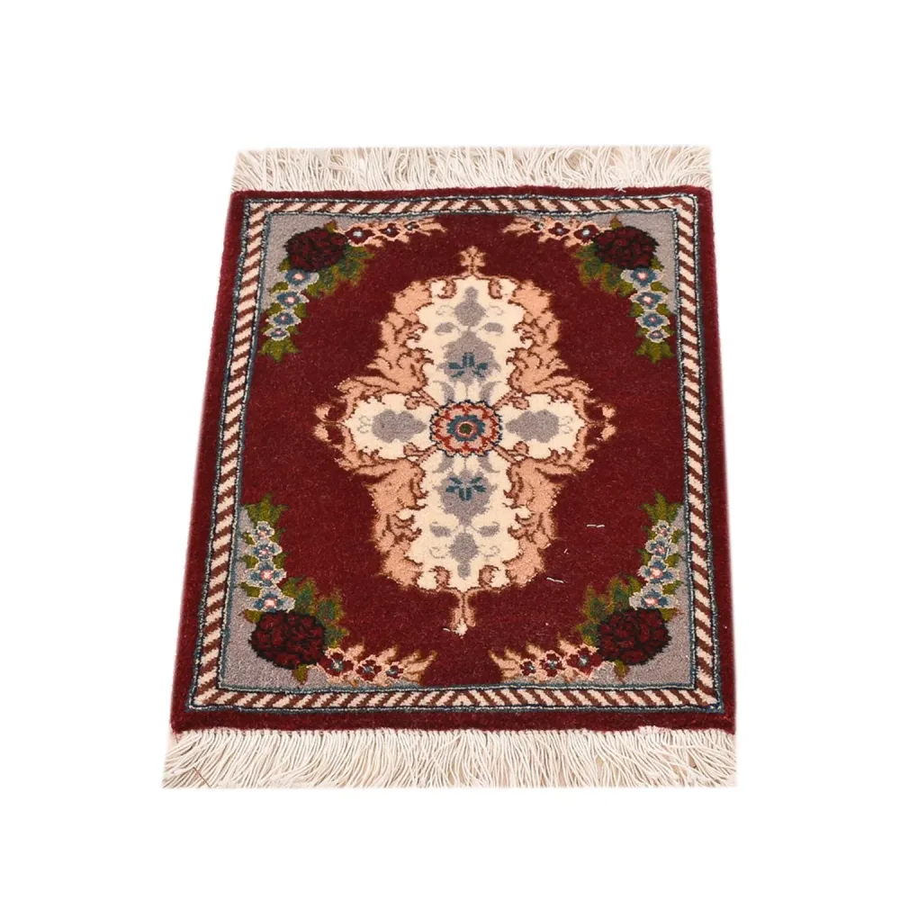 Persisk teppe - Tabriz - Premium - 40 x 30 cm - mørk rød