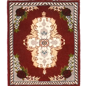 Persisk teppe - Tabriz - Premium - 40 x 30 cm - mørk rød