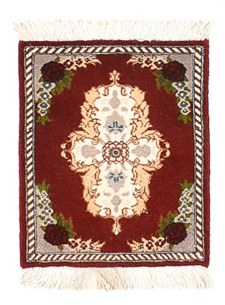 Persisk teppe - Tabriz - Premium - 40 x 30 cm - mørk rød