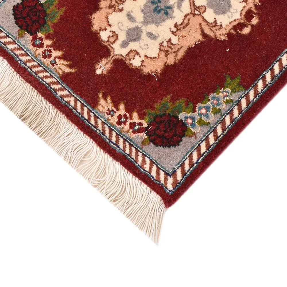 Persisk teppe - Tabriz - Premium - 40 x 30 cm - mørk rød