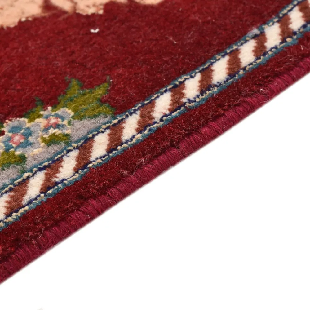 Persisk teppe - Tabriz - Premium - 40 x 30 cm - mørk rød