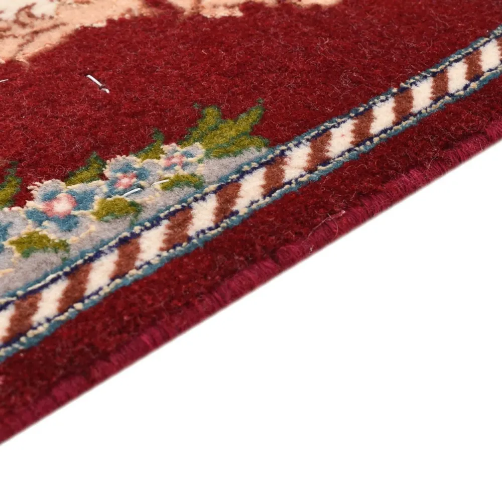 Persisk teppe - Tabriz - Premium - 40 x 30 cm - mørk rød
