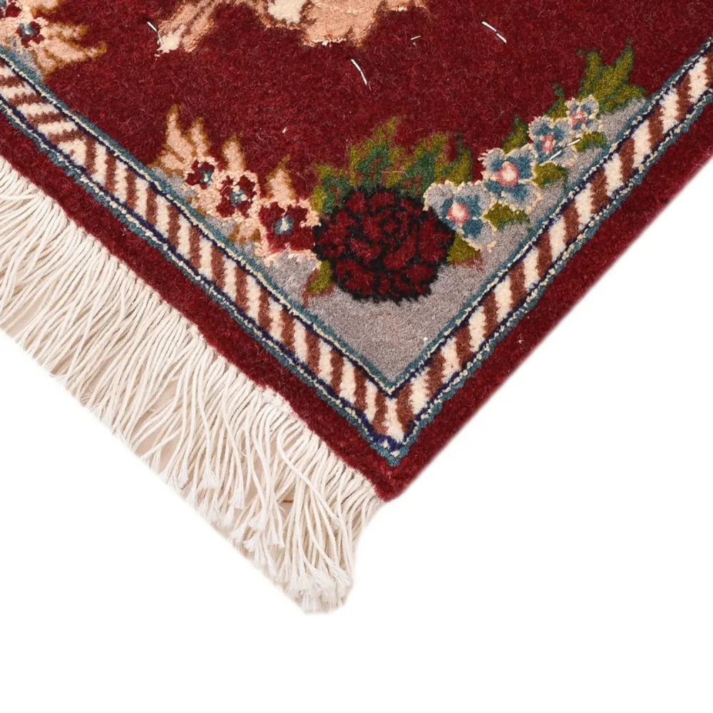 Persisk teppe - Tabriz - Premium - 40 x 30 cm - mørk rød