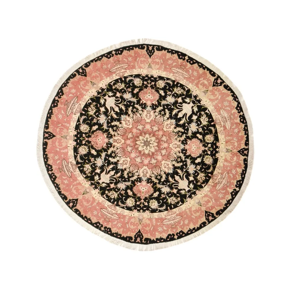 Persisk teppe - Tabriz - Premium rundt - 200 x 200 cm - flerfarget