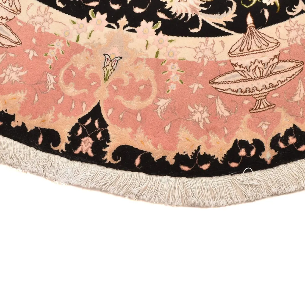 Persisk teppe - Tabriz - Premium rundt - 200 x 200 cm - flerfarget