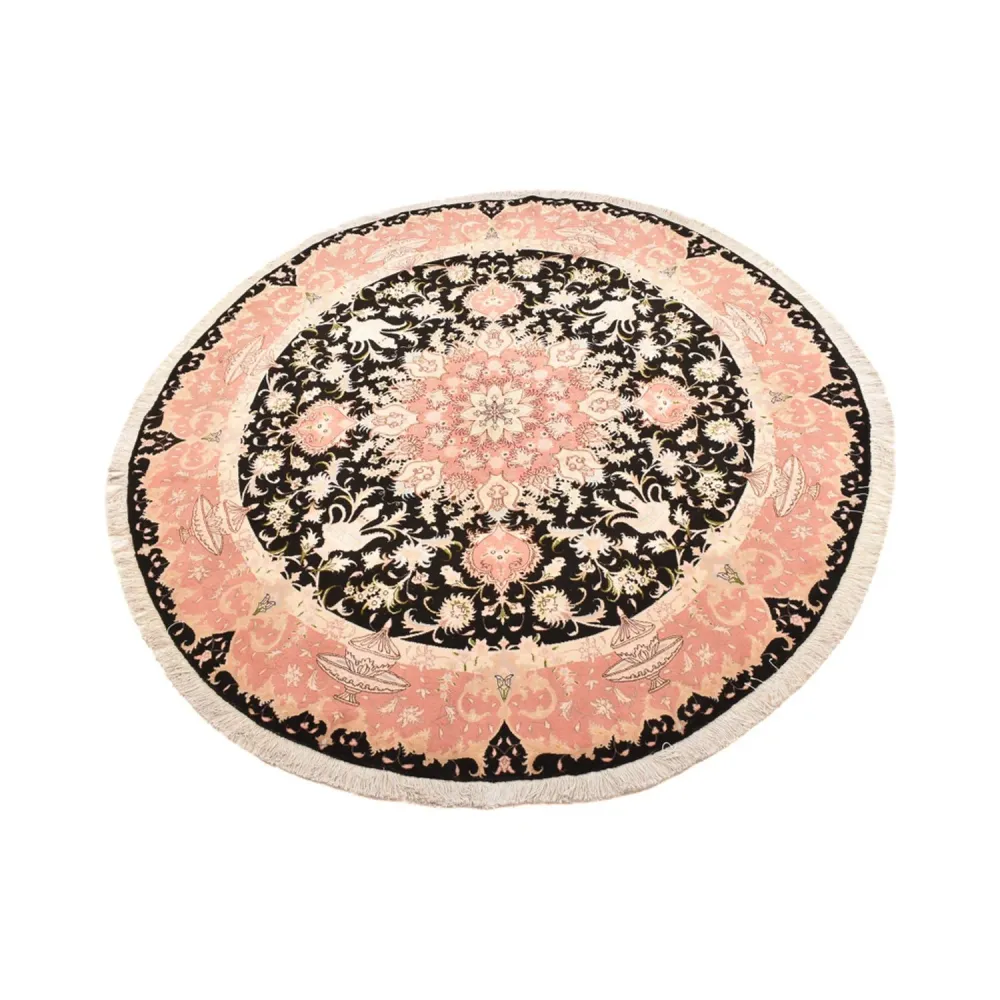 Persisk teppe - Tabriz - Premium rundt - 200 x 200 cm - flerfarget