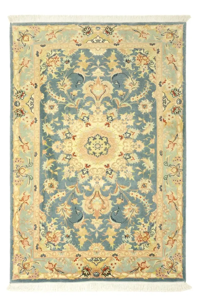 Persisk teppe - Tabriz - Royal - 118 x 81 cm - lyseblå