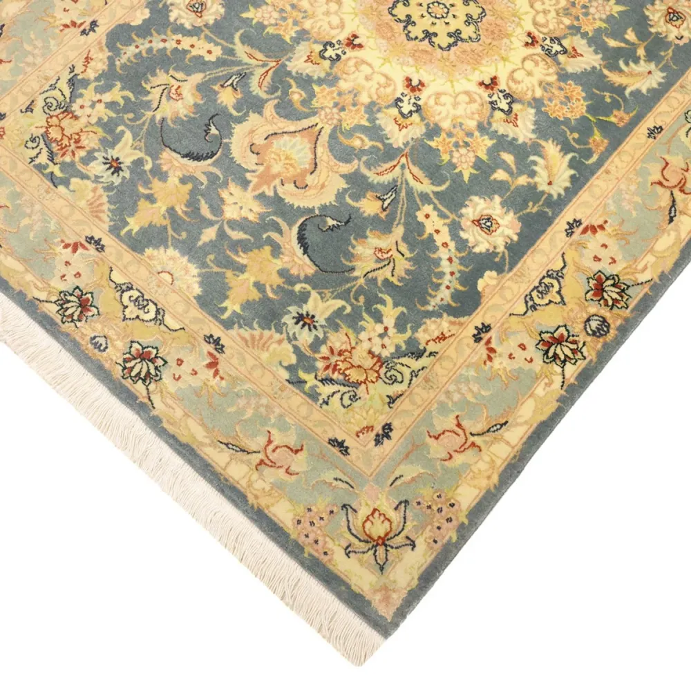 Persisk teppe - Tabriz - Royal - 118 x 81 cm - lyseblå