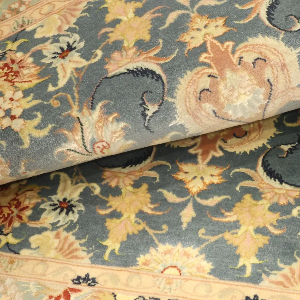 Persisk teppe - Tabriz - Royal - 118 x 81 cm - lyseblå