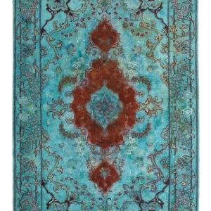 Persisk teppe - Tabriz - Royal - 124 x 77 cm - turkis