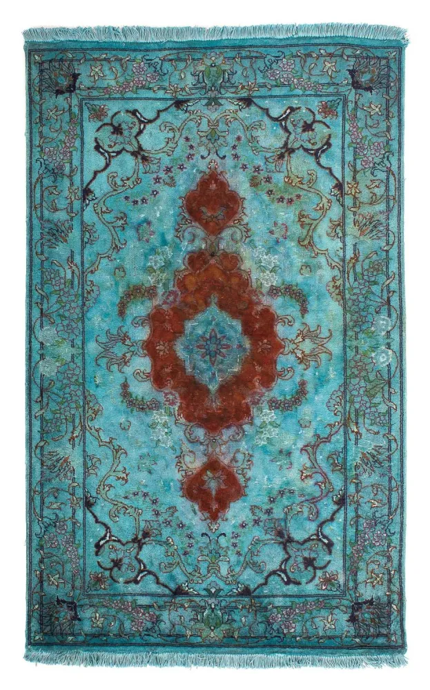 Persisk teppe - Tabriz - Royal - 124 x 77 cm - turkis