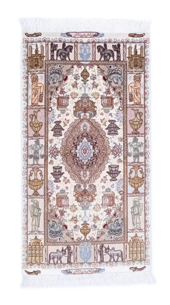Persisk teppe - Tabriz - Royal - 134 x 75 cm - beige