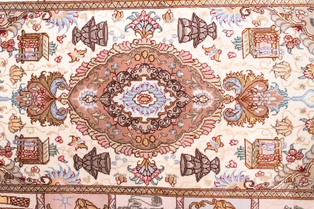 Persisk teppe - Tabriz - Royal - 134 x 75 cm - beige
