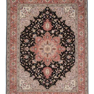 Persisk teppe - Tabriz - Royal - 196 x 152 cm - mørkeblå