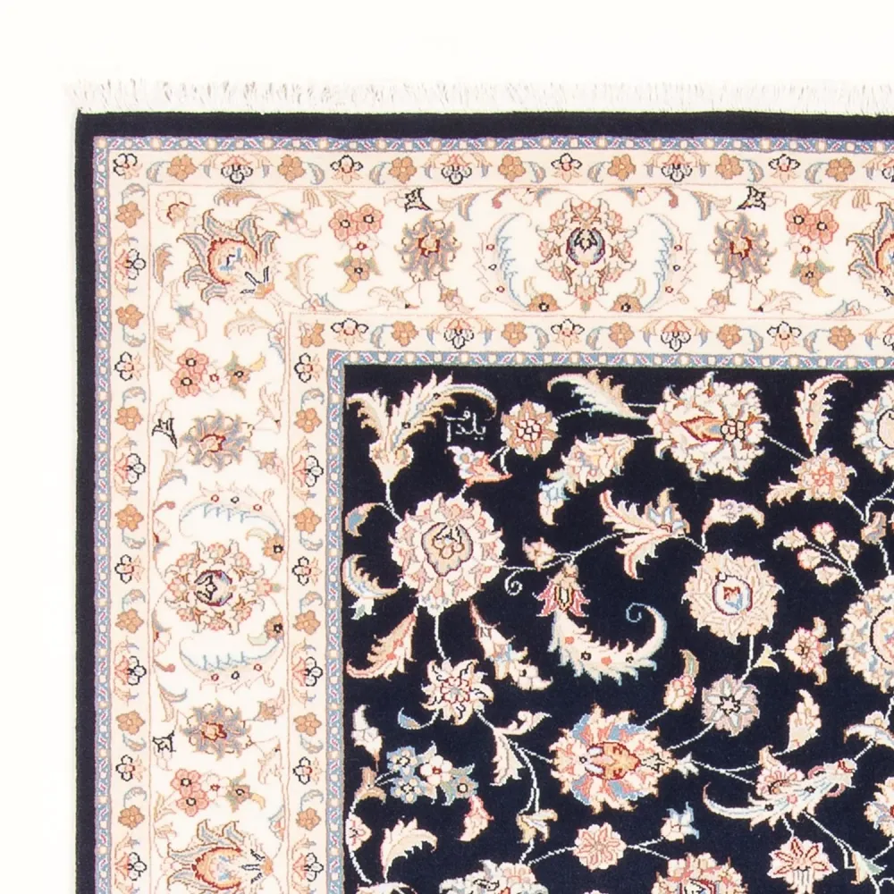 Persisk teppe - Tabriz - Royal - 201 x 149 cm - mørkeblå
