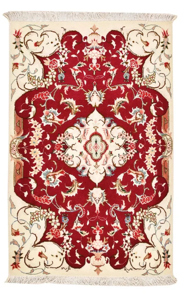 Persisk teppe - Tabriz - Royal - 90 x 60 cm - rød
