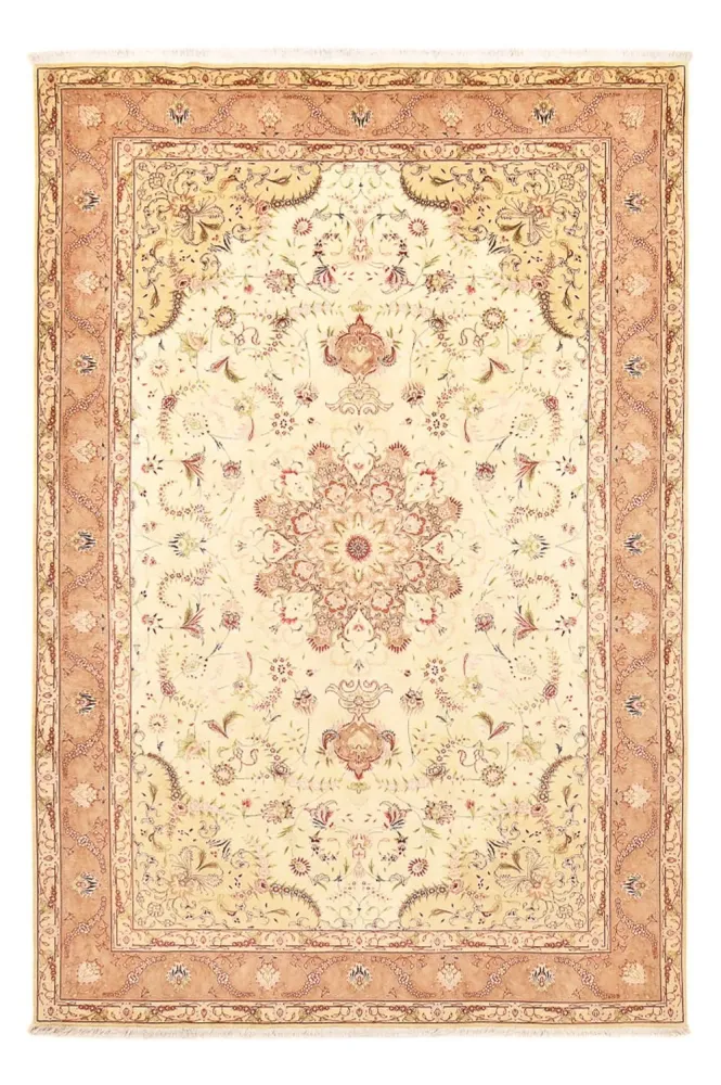 Persisk teppe - Tabriz - Royal - 300 x 200 cm - lys beige