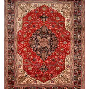 Persisk teppe - Tabriz - Royal - 490 x 352 cm - rød