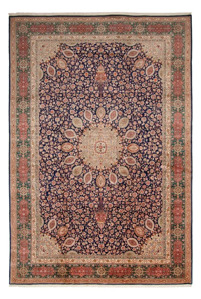 Persisk teppe - Tabriz - Royal - 517 x 352 cm - mørkeblå